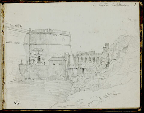 Paysage à Civita Castellana ; vue du Forte Sangallo, image 1/1