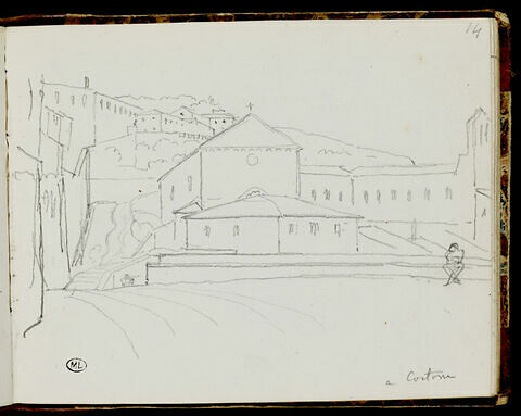 Paysage à Cortone avec l'église San Domenico ?, image 1/1