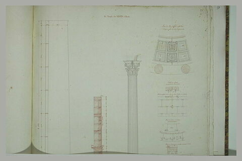 Rome : colonnes et coupes du Temple de Vesta, image 1/2