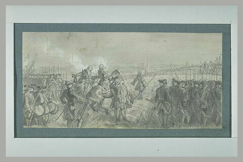 La bataille de Fontenoy : les officiers français saluent les Anglais, image 1/1