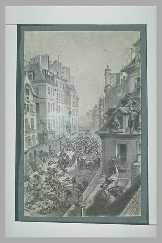 Bataille dans une rue : épisode de la Révolution de 1830