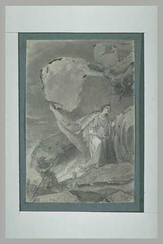 Femme débarquant sur un rocher, image 1/1
