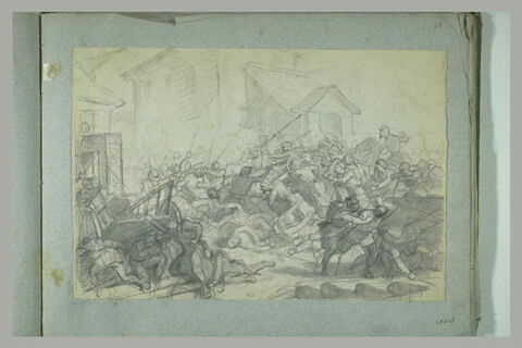 Combat entre zouaves français et soldats autrichiens : bataille de Palestro?, image 1/1
