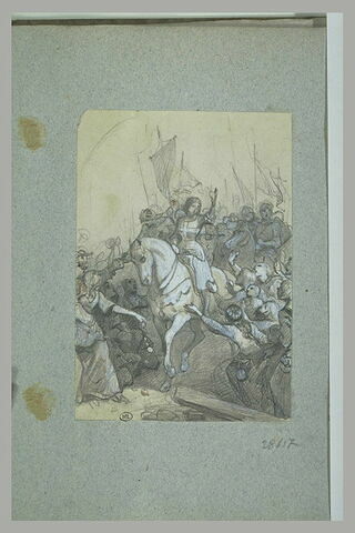 Jeanne d'Arc encourageant ses soldats