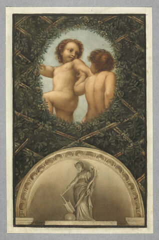 Deux enfants et la déesse de la Fortune, copie d'après Corrège