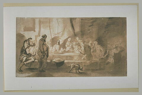 La Cène, avec Judas debout, devant la table, image 1/1