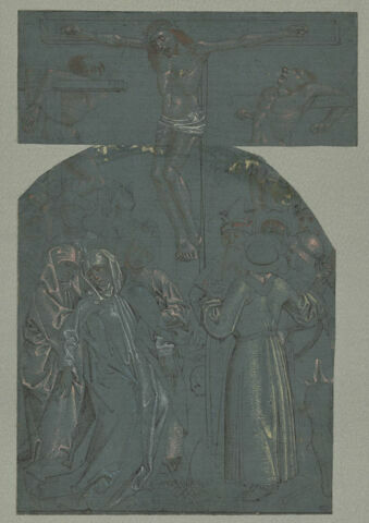 Vierge soutenue par une sainte femme et saint Jean au pied de la croix, image 3/4