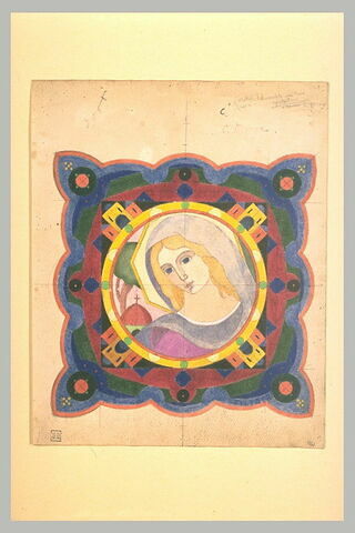 'Notations chromatiques' : tête de la Vierge, image 1/1