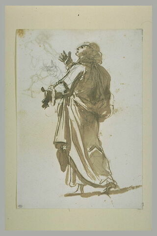 Homme debout, drapé, se dirigeant vers la gauche: saint Jean (?), image 1/1