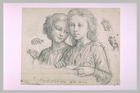 Portrait des deux filles de l'artiste, Charlotte et Aldonce, image 1/1