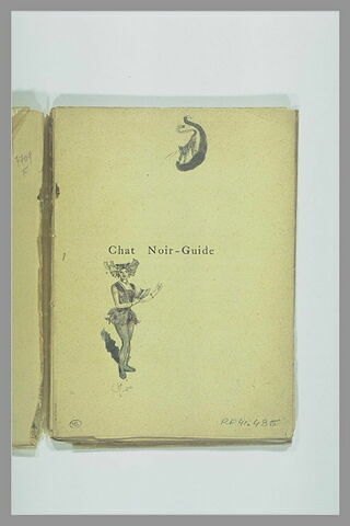 Page du Chat Noir - Guide : chat sur la lune ; femme symbolisant la Nuit, image 1/1