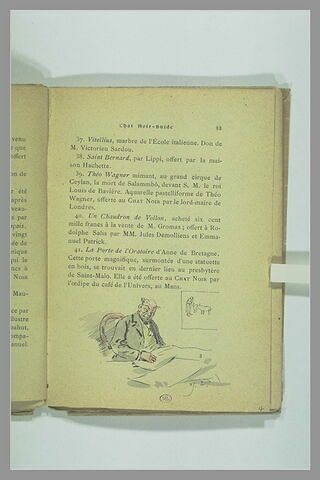 Page 33 du Chat Noir - Guide : homme devant une table et lisant un journal