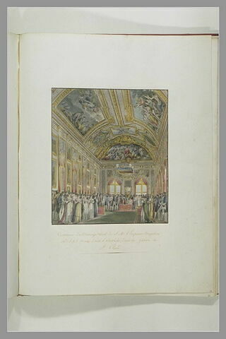 Cérémonie de mariage civil de l'Empereur Napoléon et de Marie-Louise d'Autriche dans la galerie de Saint-Cloud, image 1/1