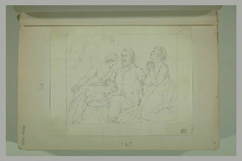 La Fayette, entouré de sa femme et de ses filles, à Olmütz