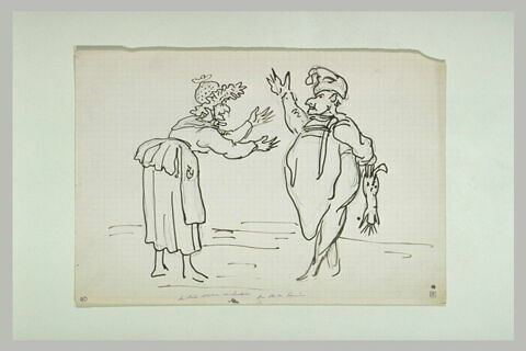 Scène caricaturale : la mère Michel et Lustucru, image 1/1