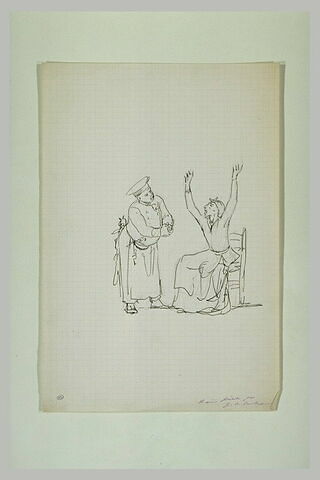 Cuisinier et vieille femme assise sur une chaise, image 1/1