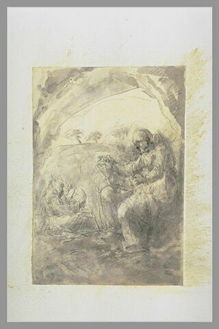 Saint François d'Assise et frère Léon dans le désert, image 1/1