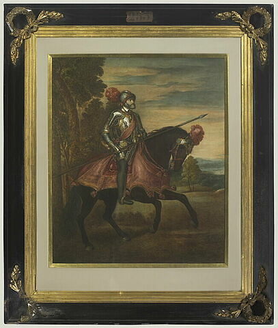 Portrait équestre de Charles Quint, copie d'après Titien, image 1/1