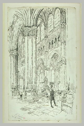Reims, vue intérieure de la nef de la cathédrale
