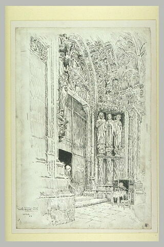 La cathédrale de Chartres : le porche nord, porte de droite, image 1/1