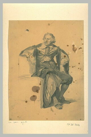 Homme assis, regardant vers la gauche : Van Dyck