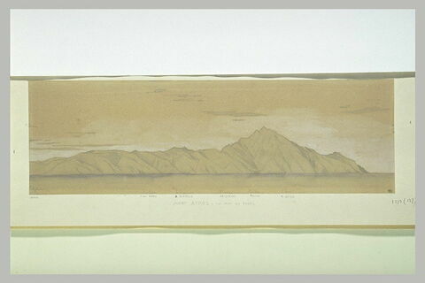 Mont Athos, vue de profil de la presqu'île, image 1/1