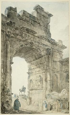 Ruines de l'arc de Vespasien à Rome