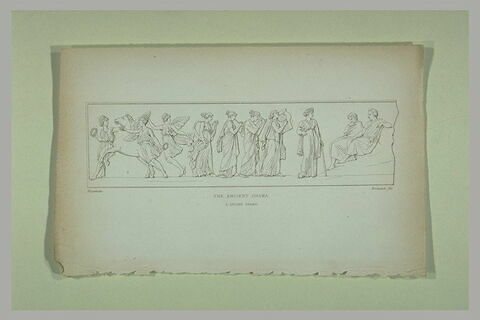 Frise antique avec cinq Muses, image 1/1