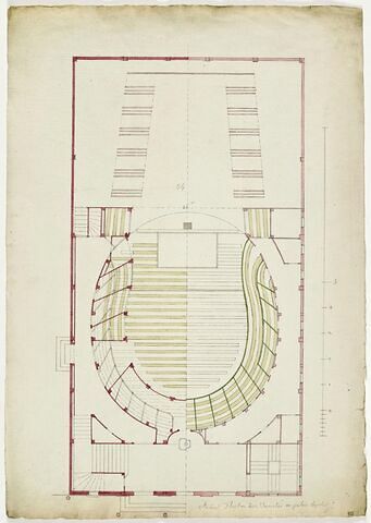 Paris, Théâtre des Variétés au Palais-Royal : plan du rez-de-chaussée