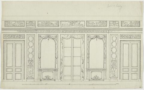 Paris, Hôtel de La Garenne : arrière-cabinet, plafond, image 1/1