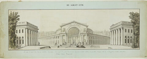 Paris, Décor de théâtre pour le Champ-de-Mars : le 10 août 1792, image 1/1
