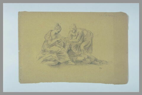 Dalila et sa servante coupant les cheveux de Samson endormi, image 2/2