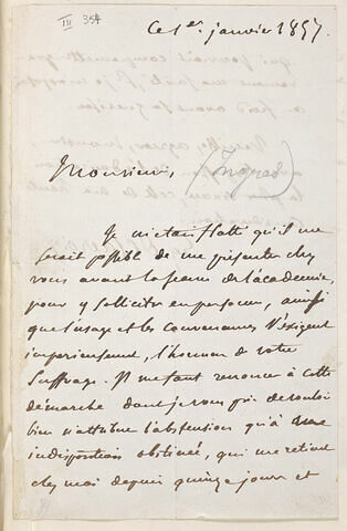 1er janvier 1857, sans lieu, à Jean-Auguste-Dominique Ingres