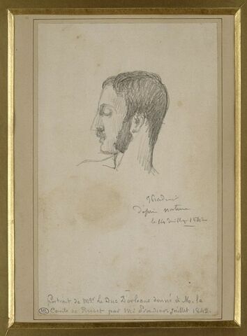 Portrait de Ferdinand-Philippe d'Orléans sur son lit de mort, le 14 juillet 1842, image 1/1