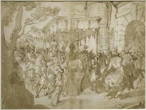 L'entrée triomphale de Charles Quint de François Ier et du cardinal Alessandro Farnese à Paris, en 1540, image 1/1