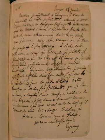 25 janvier (1832), Tanger, à J.B. Pierret, image 1/2