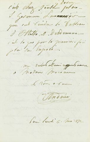 6 mai 1872, Paris, de M. Andrieu à Adolphe Moreau, image 3/3