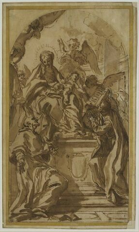 Vierge à l'Enfant entourée d'anges avec saint Charles Borromée et saint Ignace de Loyola, image 1/1