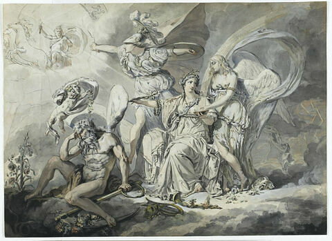 Allégorie avec Clio entourée de Minerve, Apollon, Chronos et la Renommée, image 1/1