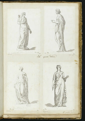 Femme debout, vue de trois-quarts et tournée vers la droite, sur un socle, image 2/2