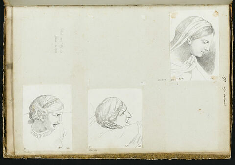Tête de Vierge, vue de profil et tournée vers la droite, image 2/2