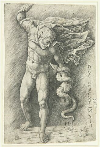 Hercule assomant le serpent de Lerne