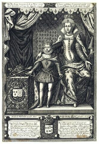 Marie de Médicis et Louis XIII enfant