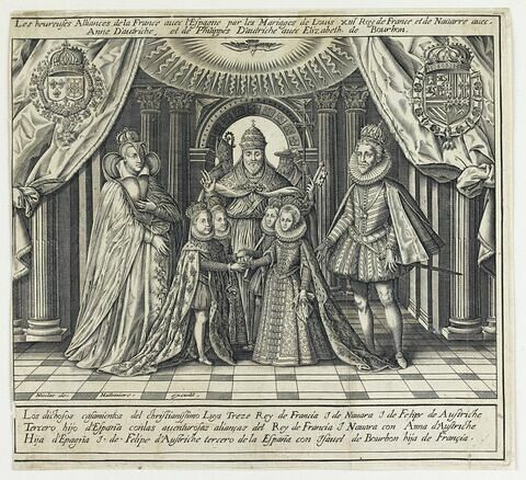 Mariage de Louis XIII et Anne d'Autriche, et de Philippe d'Autriche et Elisabeth de Bourbon