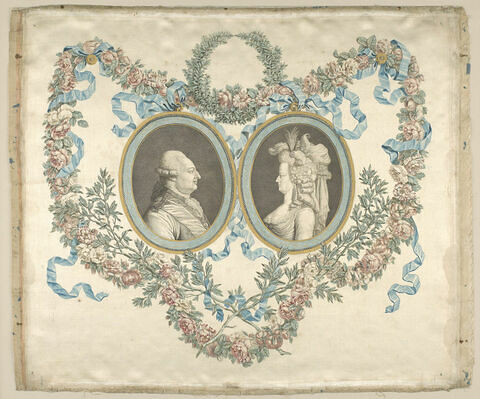 Portraits du Roi Louis XVI et de la Reine Marie Antoinette, image 1/1