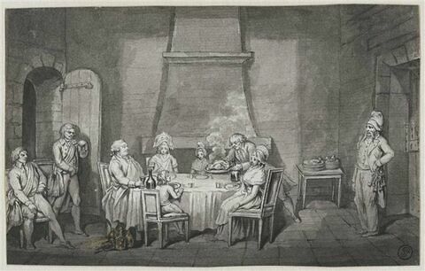 Premier repas de Louis XVI et de sa famille dans sa prison du Temple