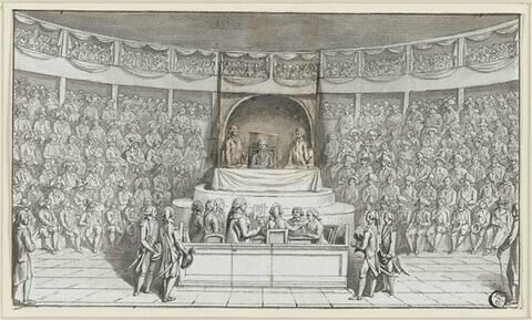 Louis XVI à la barre de la Convention est interrogé par Barrère, image 1/1