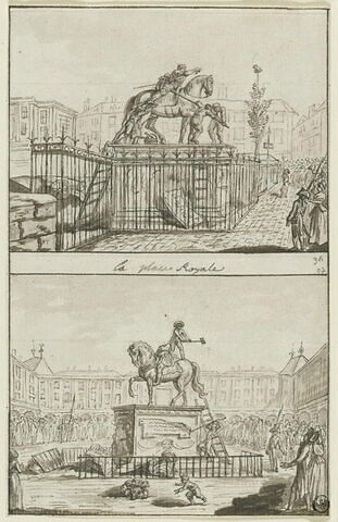 Renversement de la statue de Louis XIII, Place Royale
