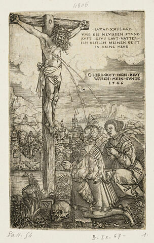 Le seigneur et la dame devant le crucifix, image 1/1
