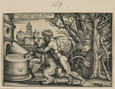 Hercule combattant le lion de Némée, image 1/1